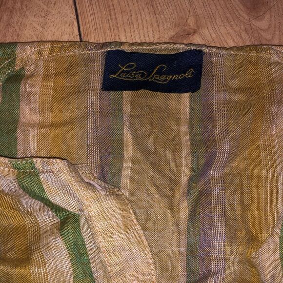 Luisa Spagnoli Linen Italian Dress in Neutral Stripes, Size Medium* - Picture 3 of 8